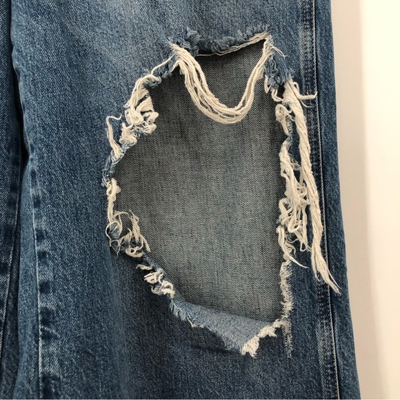 Free People 31x32 Ollie Extreme Wide Leg Jeans we the free busted knee 0401 - Picture 4 of 13